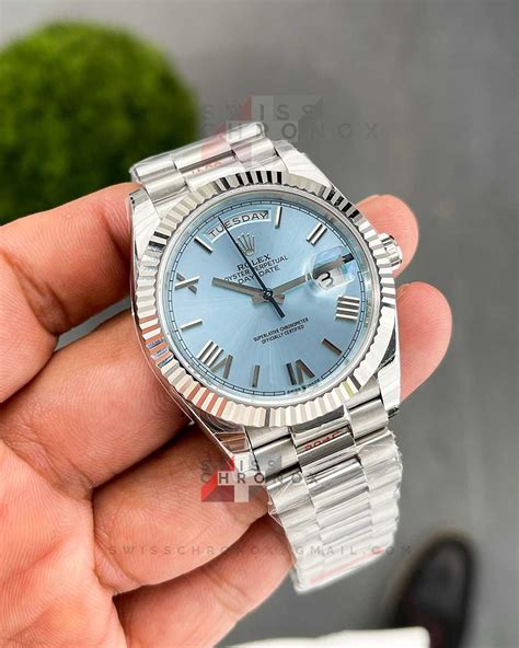 rolex day date platin ice blue|rolex day date platinum price.